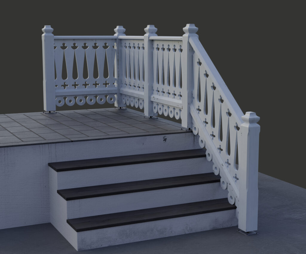 Deck Railing 1 – 3D Arches