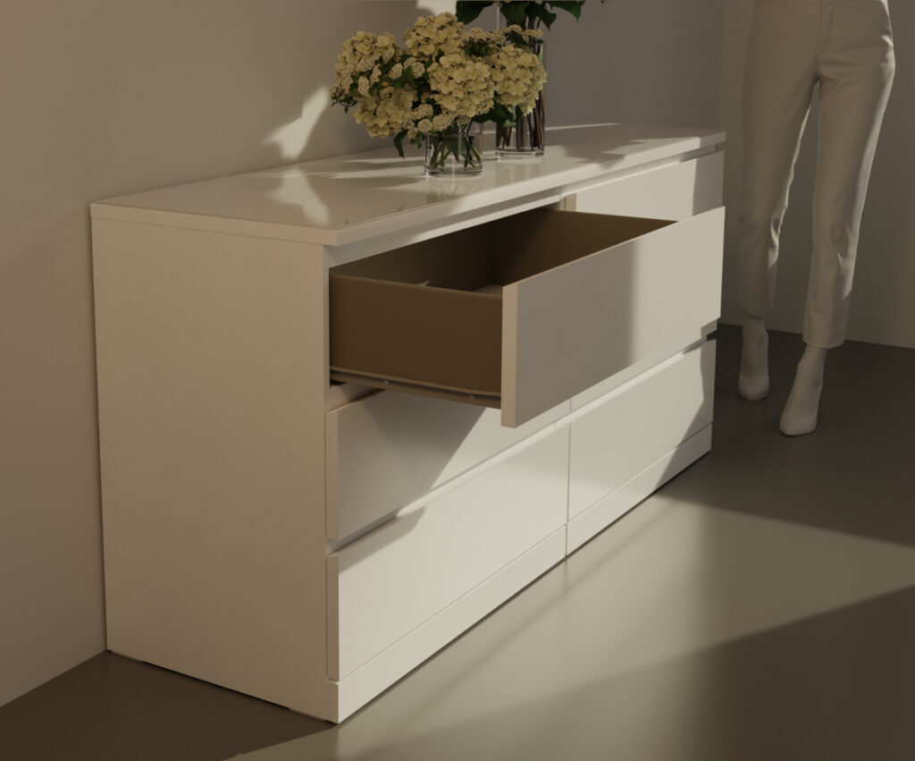 Commode Malm – 6 Drawers with Mirror – 3D Arches