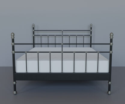 3D model of iron frame beds in six sizes for interior visualizations – created by 3DArches
