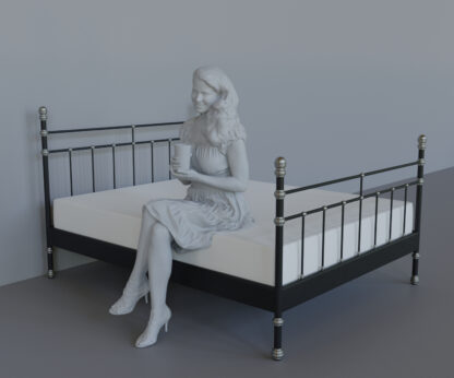 3D model of iron frame beds in six sizes for interior visualizations – created by 3DArches